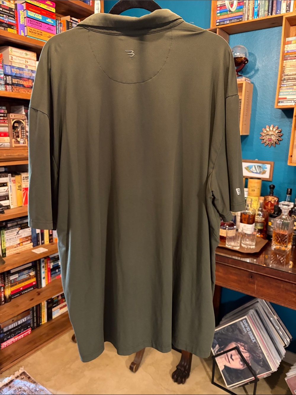 BURLEBO Olive Green Performance Polo - Picture 3 of 3